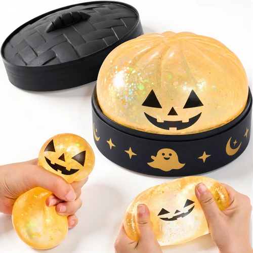 12 Pack Halloween Dumpling Squishy Toys, 5cm Mini Slow-Rebound Stress Relief Sensory Toys with Steamer Storage Box, Cute Pumpkin & Little Devil Designs, Soft Squeeze Fidget Toys for Kids & Adults, Halloween Party Favors, Gifts & Goodie Bag Fillers