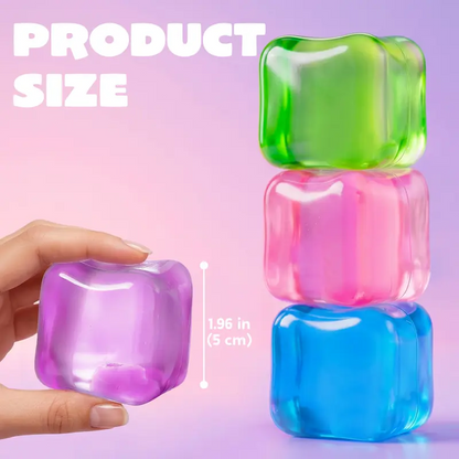 4 Pack 2-Inch Stress Relief Cubes, Slow Rising Squishy Fidget Toys, Soft Sensory Squeeze Toys for Kids & Adults, Relaxing Handheld Stress Toys for Home, School, Office, Travel, Birthday Parties, Classroom Rewards, Party Favors & Gift Ideas