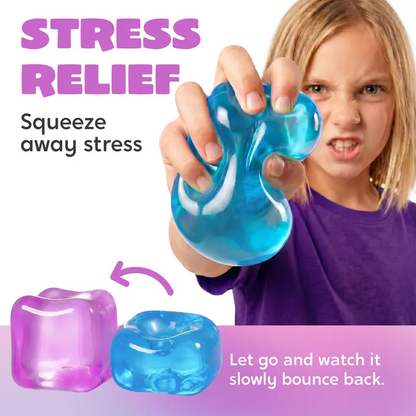 4 Pack 2-Inch Stress Relief Cubes, Slow Rising Squishy Fidget Toys, Soft Sensory Squeeze Toys for Kids & Adults, Relaxing Handheld Stress Toys for Home, School, Office, Travel, Birthday Parties, Classroom Rewards, Party Favors & Gift Ideas