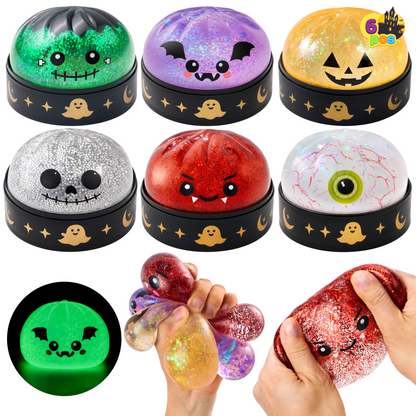 12 Pack Halloween Dumpling Squishy Toys, 5cm Mini Slow-Rebound Stress Relief Sensory Toys with Steamer Storage Box, Cute Pumpkin & Little Devil Designs, Soft Squeeze Fidget Toys for Kids & Adults, Halloween Party Favors, Gifts & Goodie Bag Fillers
