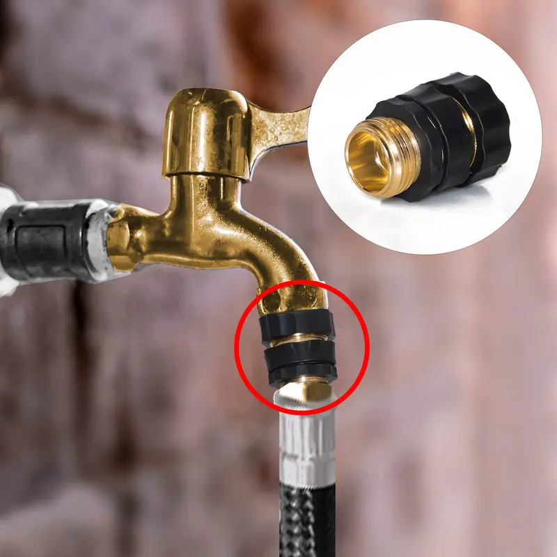 3/4 Inch Garden Hose Connectors Set, Standard Male & Female Fittings with Grip Handles, Leakproof Quick Connectors for Outdoor Faucets and Water Hoses
