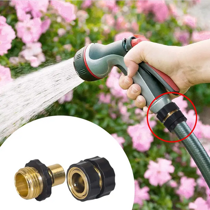 3/4 Inch Garden Hose Connectors Set, Standard Male & Female Fittings with Grip Handles, Leakproof Quick Connectors for Outdoor Faucets and Water Hoses