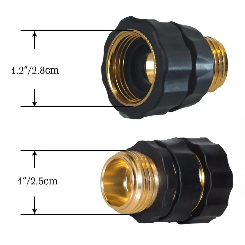 3/4 Inch Garden Hose Connectors Set, Standard Male & Female Fittings with Grip Handles, Leakproof Quick Connectors for Outdoor Faucets and Water Hoses
