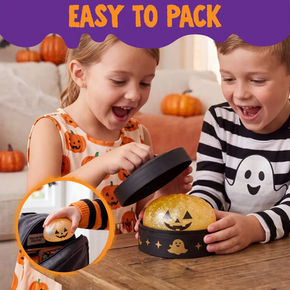 12 Pack Halloween Dumpling Squishy Toys, 5cm Mini Slow-Rebound Stress Relief Sensory Toys with Steamer Storage Box, Cute Pumpkin & Little Devil Designs, Soft Squeeze Fidget Toys for Kids & Adults, Halloween Party Favors, Gifts & Goodie Bag Fillers