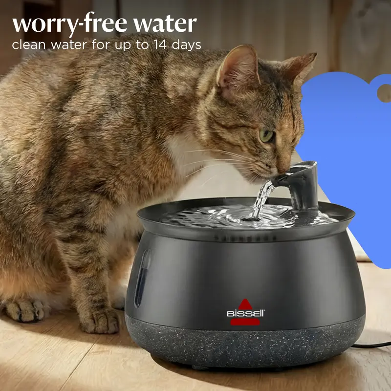 Automatic Cat Water Fountain with Ultra-Quiet Wireless Pump – Filtered Drinking Water Dispenser with Circulating Flow, Large Capacity, Low-Noise Design for Cats & Small Pets