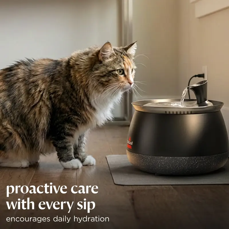 Automatic Cat Water Fountain with Ultra-Quiet Wireless Pump – Filtered Drinking Water Dispenser with Circulating Flow, Large Capacity, Low-Noise Design for Cats & Small Pets