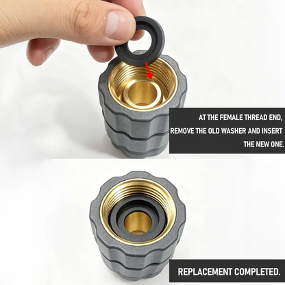3/4 Inch Garden Hose Connectors Set, Standard Male & Female Fittings with Grip Handles, Leakproof Quick Connectors for Outdoor Faucets and Water Hoses